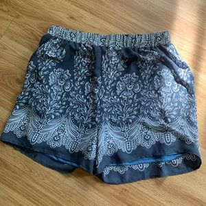 White Birch Blue & White Shorts